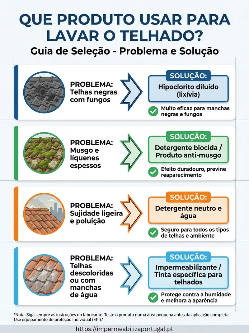 Infográfico: Que produto usar para lavar telhado?