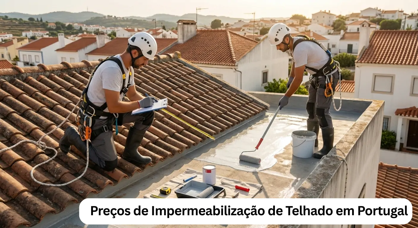 Preço de impermeabilização de telhado por m² em Portugal