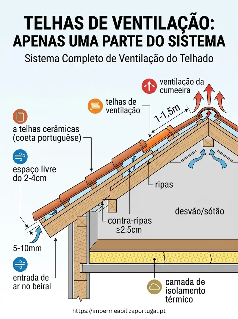 Infográfico: telhas de ventilação são apenas uma parte do sistema