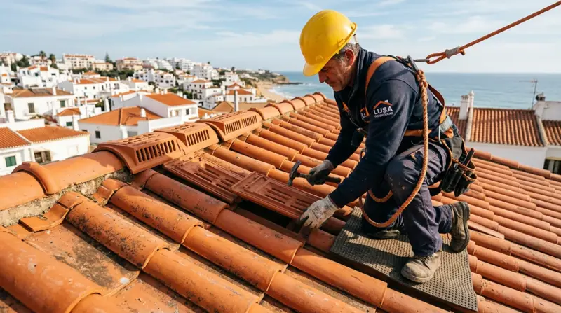 Telhas de ventilação em cobertura cerâmica
